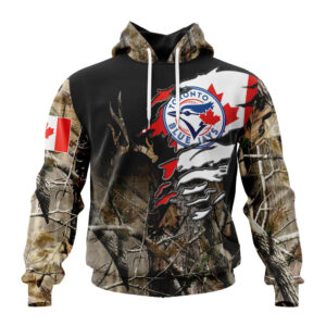 Toronto Blue Jays MLB Special Camo Realtree Hunting Hoodie