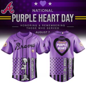 Atlanta Braves x Purple Heart Day Jersey