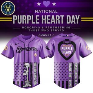 Milwaukee Brewers x Purple Heart Day Jersey