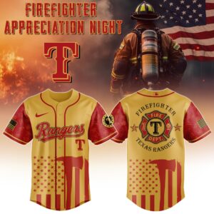 Texas Rangers MLB x Firefighter Appreciation Night Special Edition Jersey