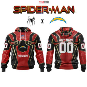 NFL x Spider Man Far From Home Los Angeles Chargers Special Hoodies