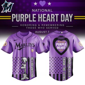 Miami Marlins x Purple Heart Day Jersey