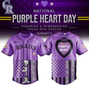 Colorado Rockies x Purple Heart Day Jersey
